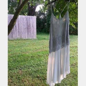 two-toned asymmetrical up-cycled hand-dyed dress